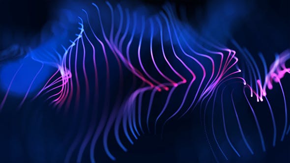 Blue Electric Particles Glowing - 21127668 Videohive Download