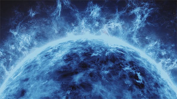 Blue Fire Star in the Vast Space - 18193415 Download Videohive