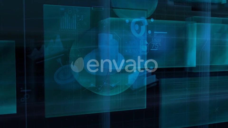 Blue Holographic Corporate Growth Infographics Videohive 22314584 Motion Graphics Image 2