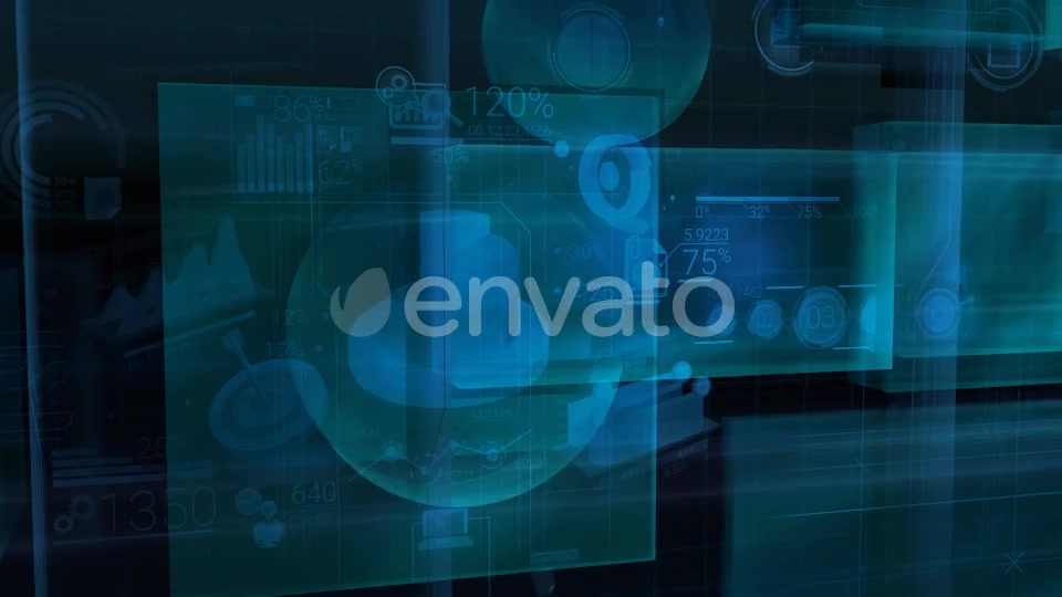 Blue Holographic Corporate Growth Infographics Videohive 22314584 Motion Graphics Image 3