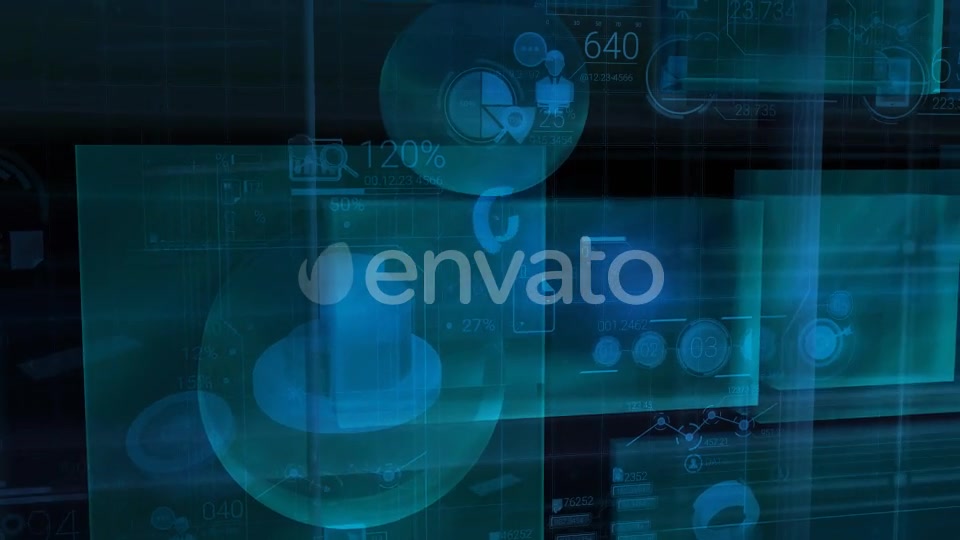 Blue Holographic Corporate Growth Infographics Videohive 22314584 Motion Graphics Image 4