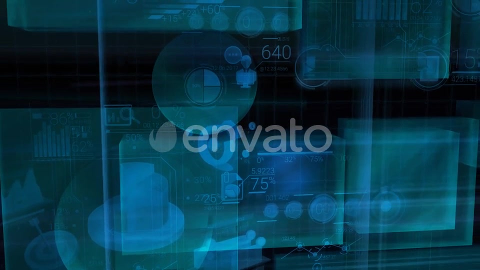 Blue Holographic Corporate Growth Infographics Videohive 22314584 Motion Graphics Image 5