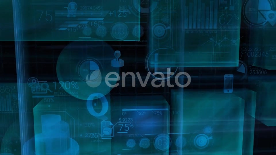 Blue Holographic Corporate Growth Infographics Videohive 22314584 Motion Graphics Image 6