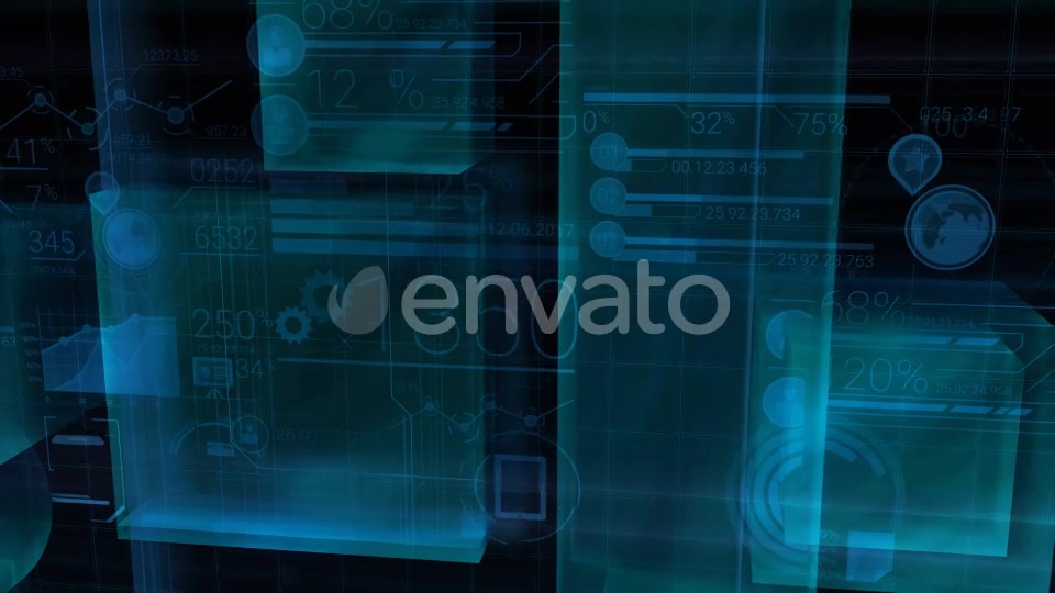 Blue Holographic Corporate Growth Infographics Videohive 22314584 Motion Graphics Image 9