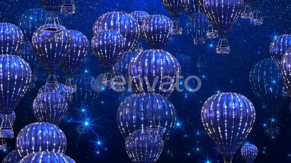 Blue Hot Air Balloons Videohive 24605068 Motion Graphics Image 2