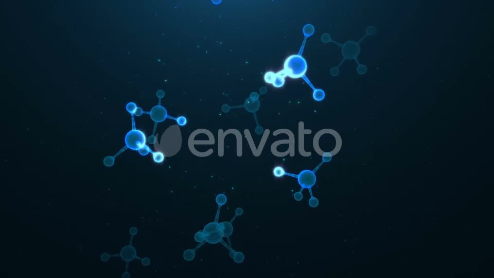 Blue Molecule Rotation Videohive 22642867 Motion Graphics Image 1