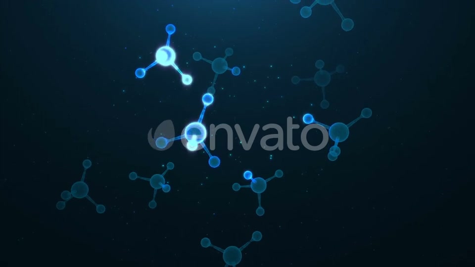 Blue Molecule Rotation Videohive 22642867 Motion Graphics Image 2