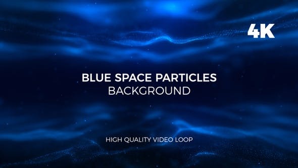 Blue Space Particles Background 4K - Videohive 23307534 Download