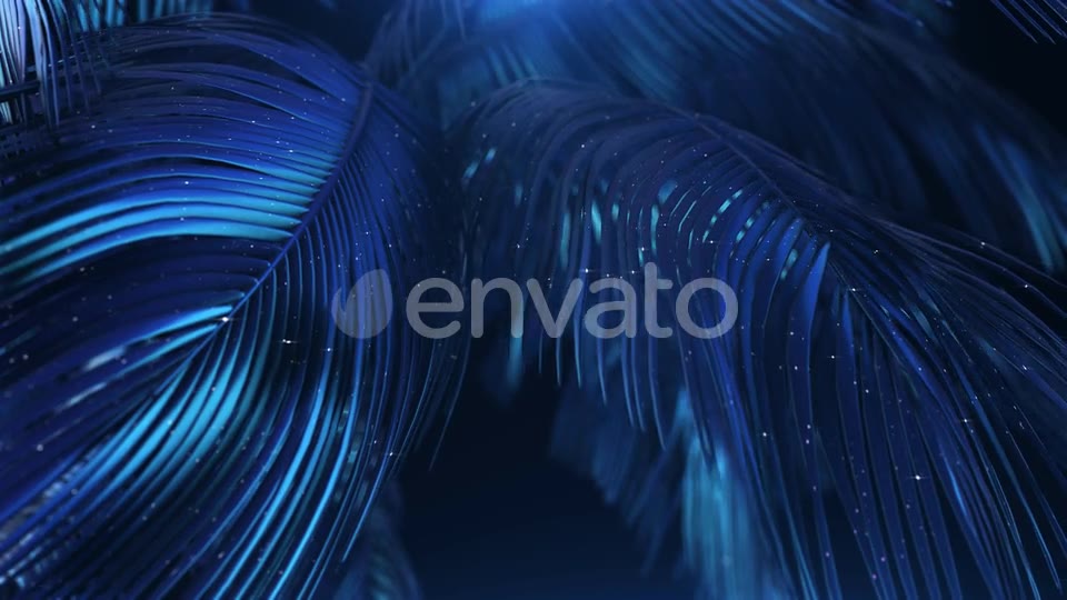 Blue violet Abstract Palms with Glitter Videohive 23249621 Motion Graphics Image 2