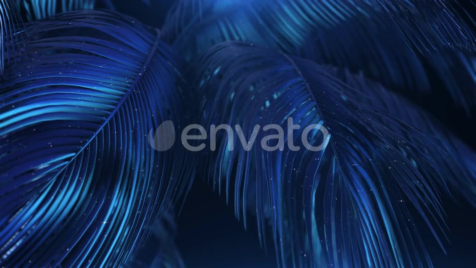 Blue violet Abstract Palms with Glitter Videohive 23249621 Motion Graphics Image 3