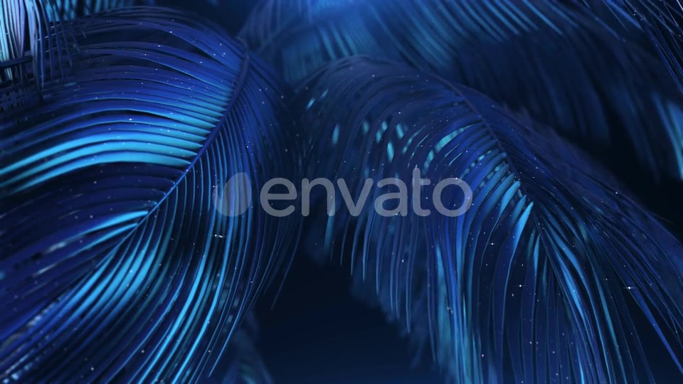 Blue violet Abstract Palms with Glitter Videohive 23249621 Motion Graphics Image 4