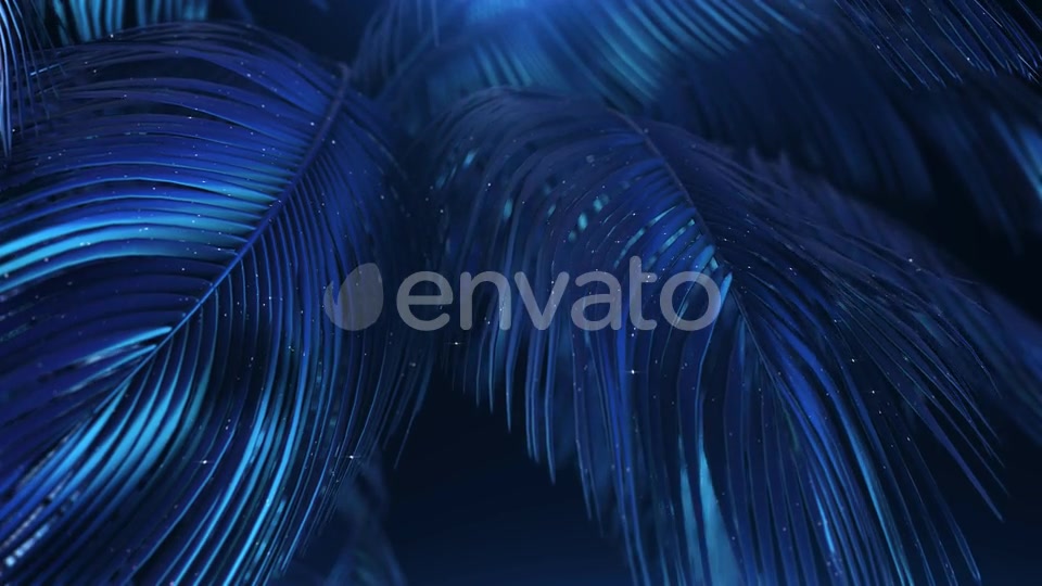 Blue violet Abstract Palms with Glitter Videohive 23249621 Motion Graphics Image 6