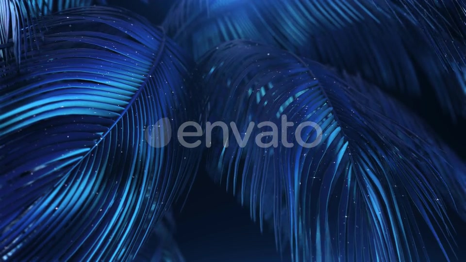 Blue violet Abstract Palms with Glitter Videohive 23249621 Motion Graphics Image 7