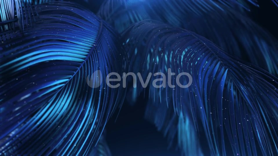 Blue violet Abstract Palms with Glitter Videohive 23249621 Motion Graphics Image 8