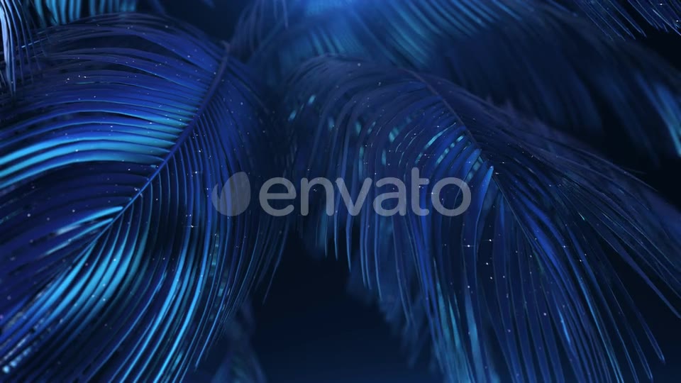 Blue violet Abstract Palms with Glitter Videohive 23249621 Motion Graphics Image 9
