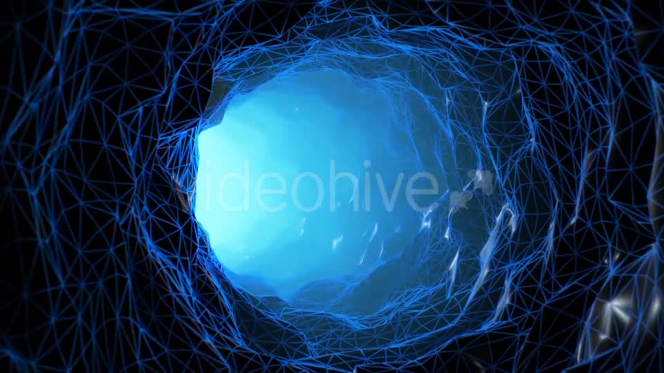 Blue Wireframe Endless Tunnel Videohive 18272792 Motion Graphics Image 1