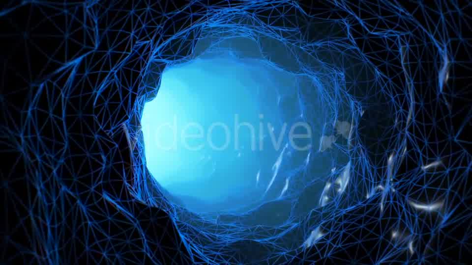 Blue Wireframe Endless Tunnel Videohive 18272792 Motion Graphics Image 10