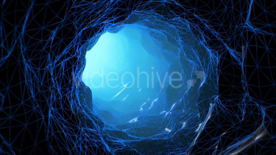 Blue Wireframe Endless Tunnel Videohive 18272792 Motion Graphics Image 9