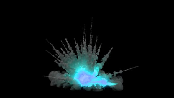 Bluish Spiky Alien Explosion - Videohive 20632313 Download