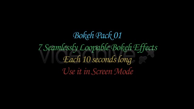 Bokeh Effects Pack V1 Videohive 5828428 Motion Graphics Image 3