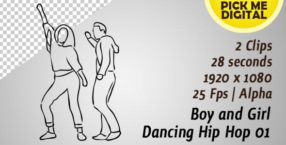 Boy and Girl Dancing Hip Hop 01 - Videohive 20738742 Download