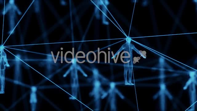 Brain Network Connection Of Different Peoples In Holographic Computer Interface Videohive 20446561 Motion Graphics Image 1