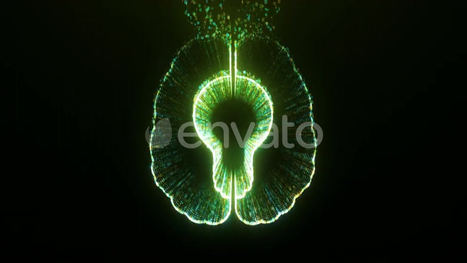 Brain with Idea Bulb Creative Background Videohive 24689359 Motion Graphics Image 4
