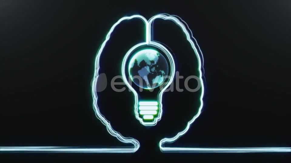 Brain with World in a Bulb Inside Videohive 21658578 Motion Graphics Image 4