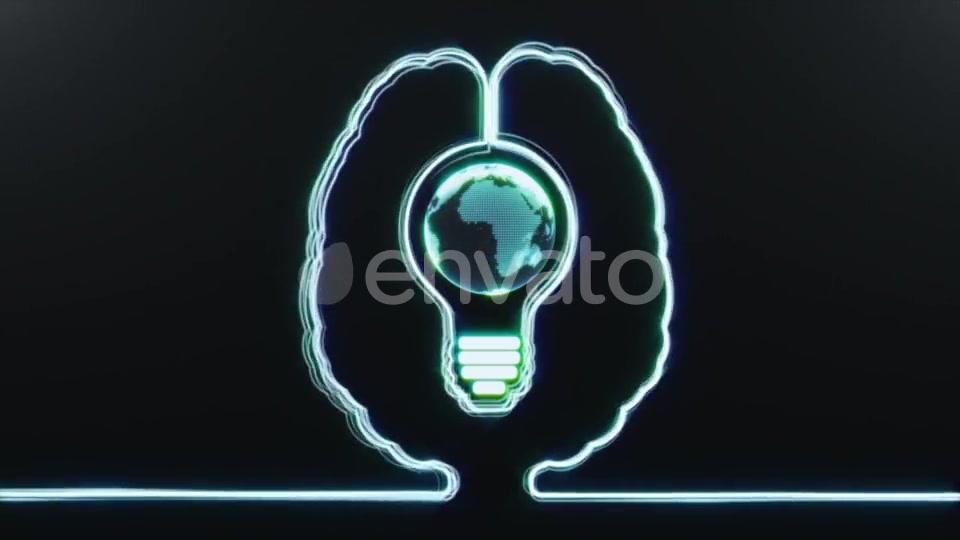 Brain with World in a Bulb Inside Videohive 21658578 Motion Graphics Image 6