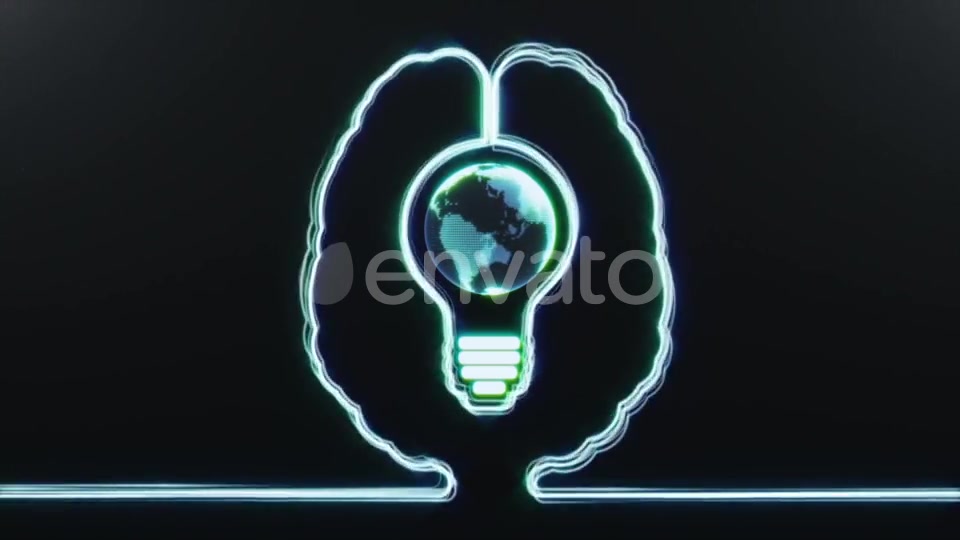 Brain with World in a Bulb Inside Videohive 21658578 Motion Graphics Image 7