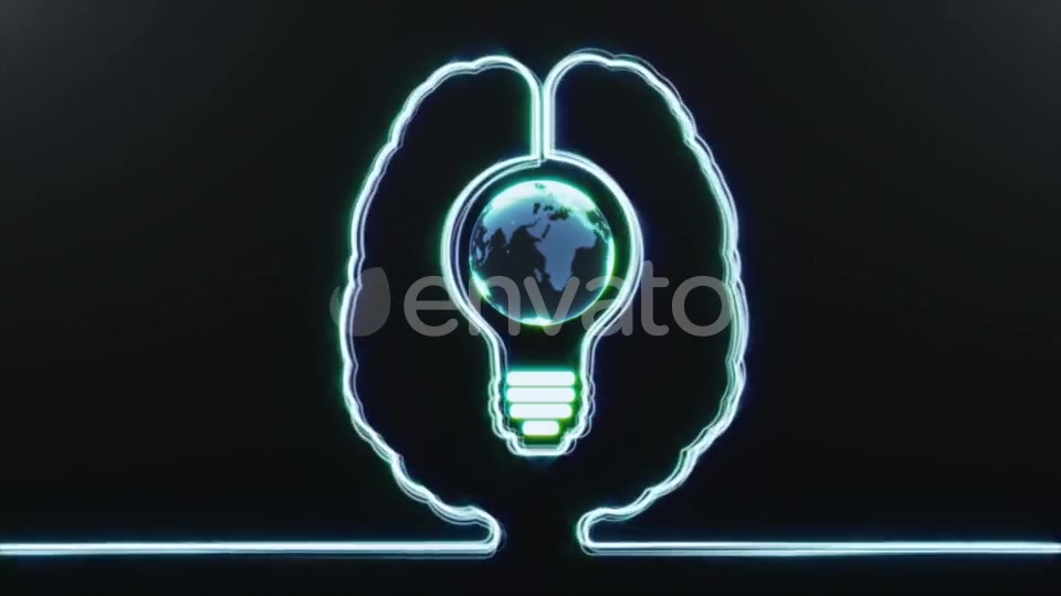 Brain with World in a Bulb Inside Videohive 21658578 Motion Graphics Image 9
