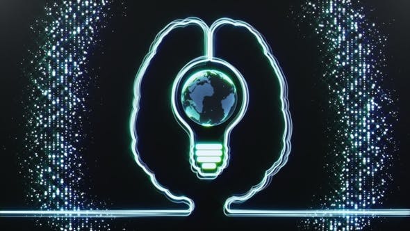 Brain with World in a Bulb Inside - 21658578 Videohive Download