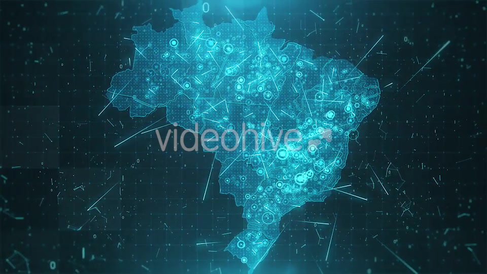 Brazil Map Background Cities Connections 4K Videohive 18430005 Motion Graphics Image 3