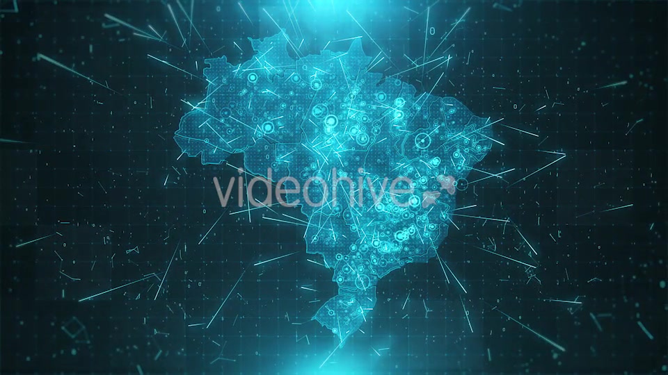 Brazil Map Background Cities Connections 4K Videohive 18430005 Motion Graphics Image 6
