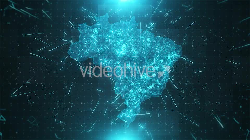 Brazil Map Background Cities Connections 4K Videohive 18430005 Motion Graphics Image 8