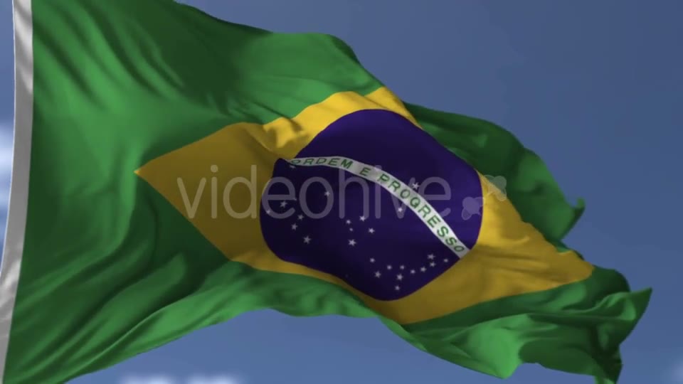 Brazilian Flag Against Blue Sky Videohive 20038266 Motion Graphics Image 2