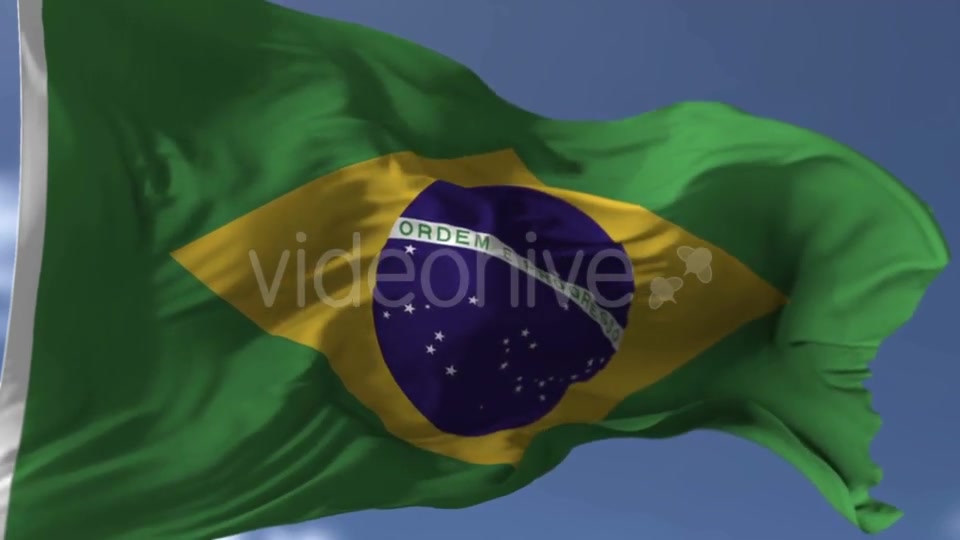 Brazilian Flag Against Blue Sky Videohive 20038266 Motion Graphics Image 5