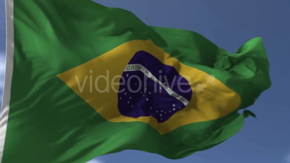 Brazilian Flag Against Blue Sky Videohive 20038266 Motion Graphics Image 7