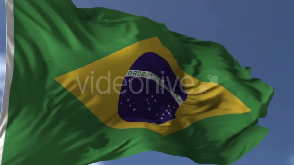 Brazilian Flag Against Blue Sky Videohive 20038266 Motion Graphics Image 8