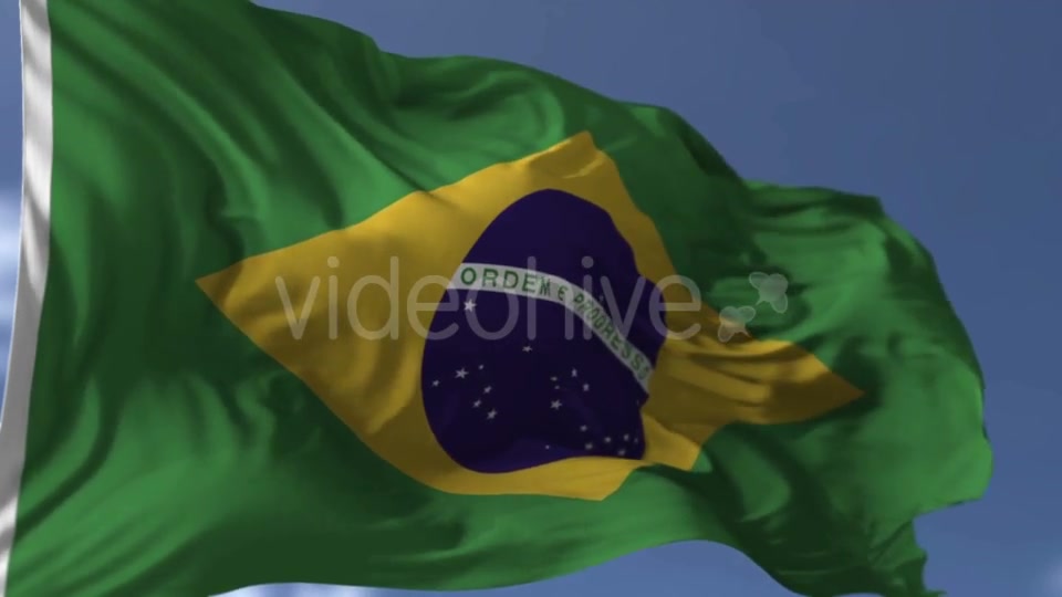 Brazilian Flag Against Blue Sky Videohive 20038266 Motion Graphics Image 9