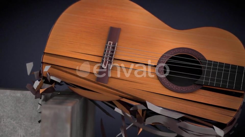 Breaking Guitars in Slow Motion Videohive 22029639 Motion Graphics Image 3