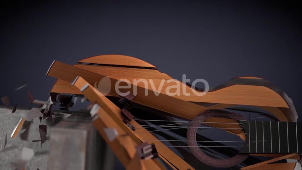 Breaking Guitars in Slow Motion Videohive 22029639 Motion Graphics Image 4