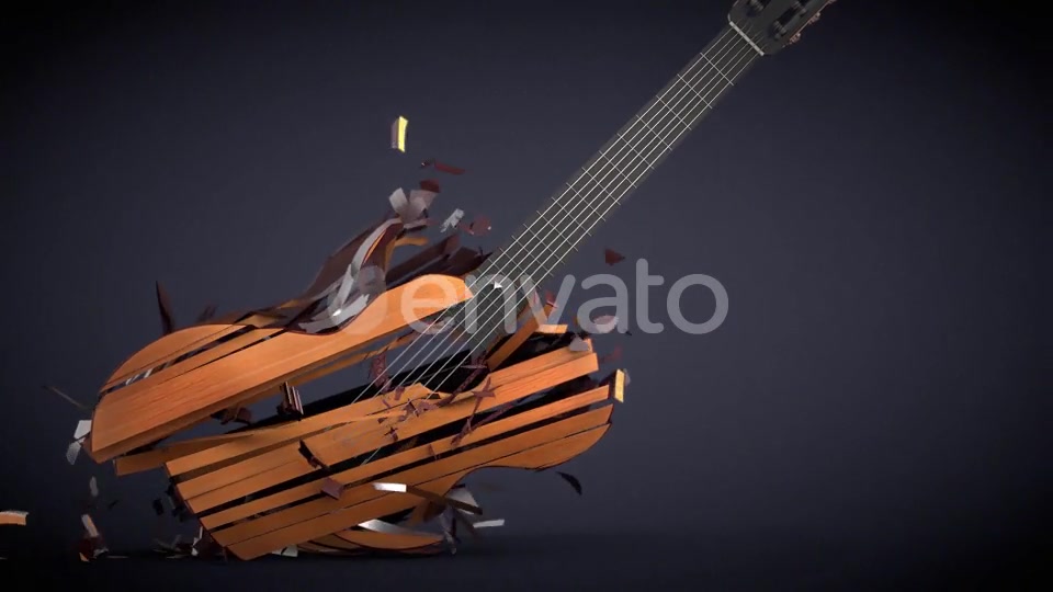 Breaking Guitars in Slow Motion Videohive 22029639 Motion Graphics Image 6