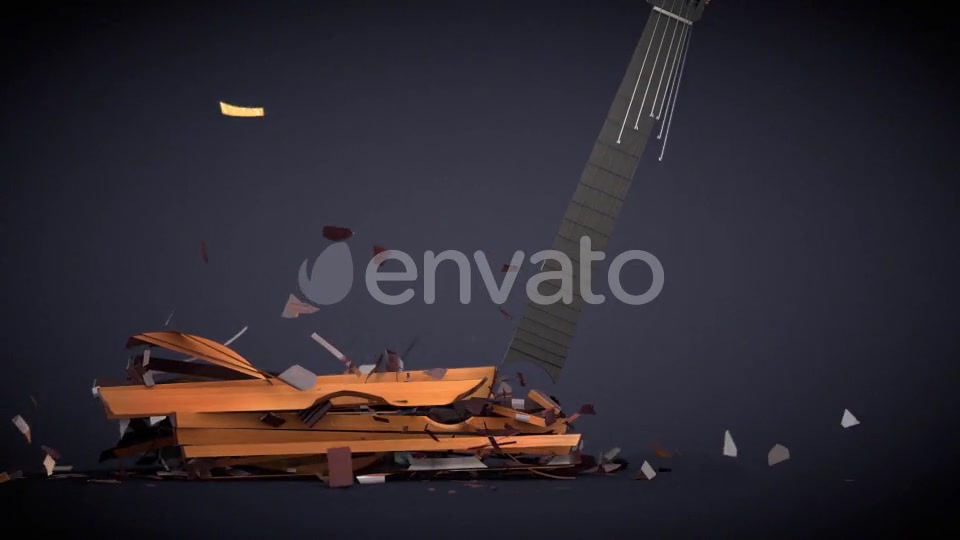 Breaking Guitars in Slow Motion Videohive 22029639 Motion Graphics Image 7