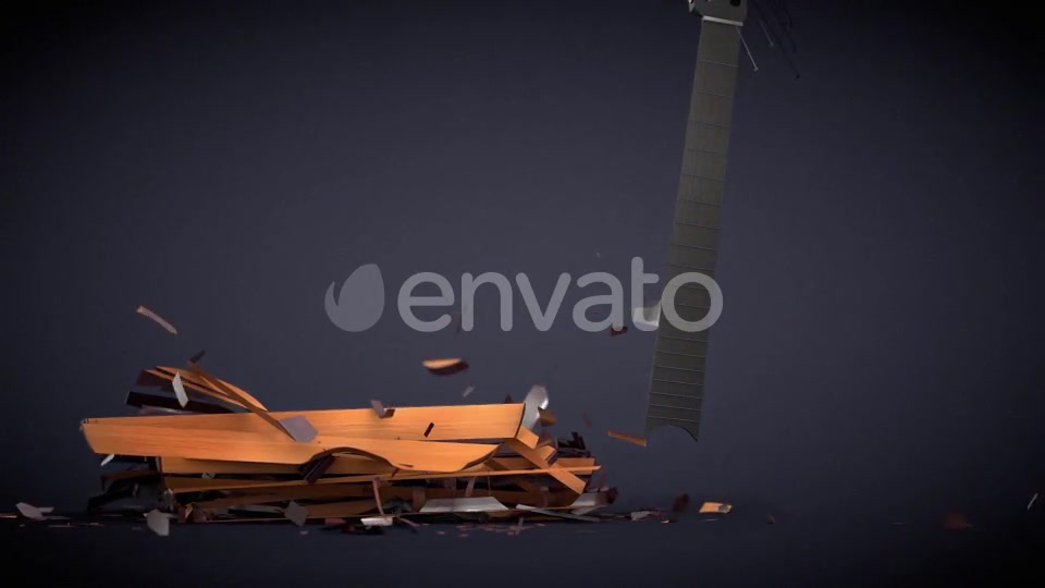 Breaking Guitars in Slow Motion Videohive 22029639 Motion Graphics Image 8