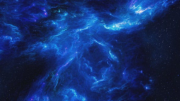 Bright Blue Tunnel of the Nebula in Space - Download Videohive 20511433