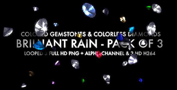 Brilliant Rain Transparent Loop Pack of 3 - Download 5125956 Videohive