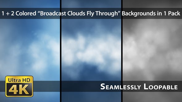 Broadcast Clouds Fly Through Pack 01 - Download 18872055 Videohive