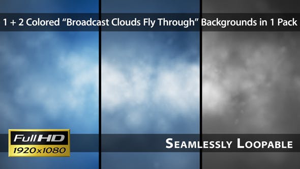 Broadcast Clouds Fly Through Pack 01 - Download Videohive 4125626