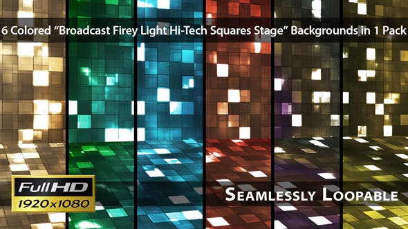Broadcast Firey Light Hi Tech Squares Stage Pack 02 - Download 4606317 Videohive
